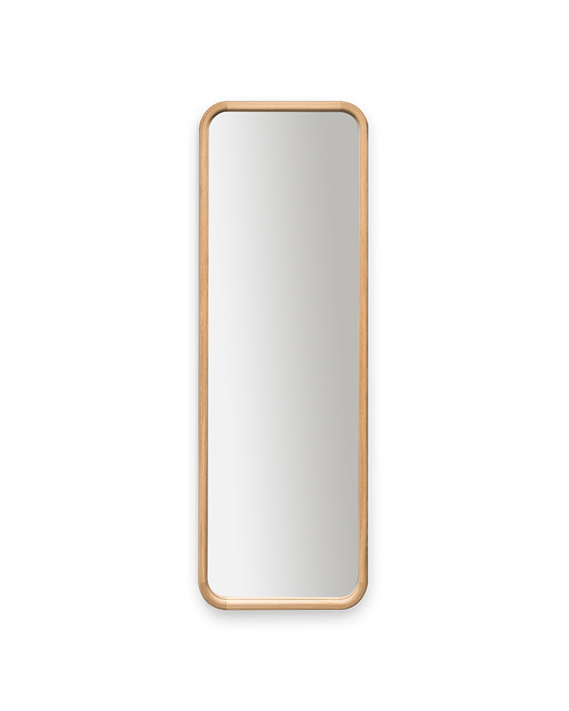 Linea Oak - Frisørspejl med egetræsramme